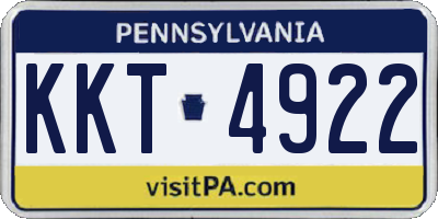 PA license plate KKT4922