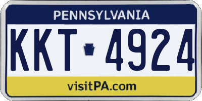 PA license plate KKT4924