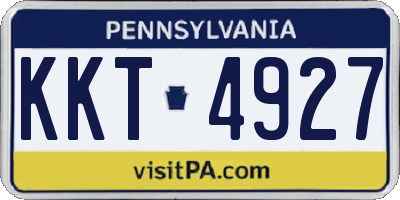PA license plate KKT4927