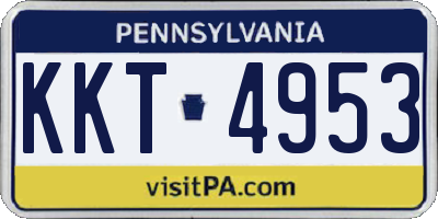 PA license plate KKT4953