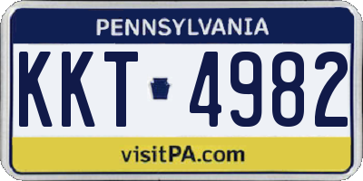 PA license plate KKT4982
