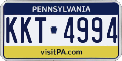 PA license plate KKT4994