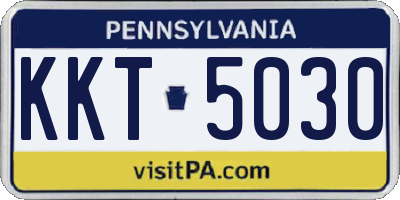 PA license plate KKT5030