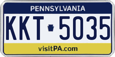 PA license plate KKT5035