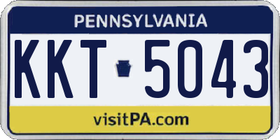 PA license plate KKT5043