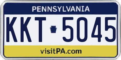 PA license plate KKT5045