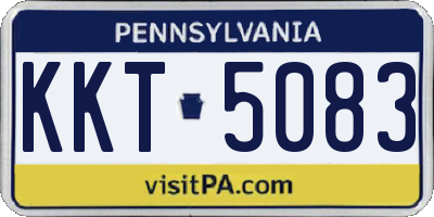 PA license plate KKT5083