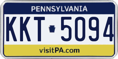 PA license plate KKT5094