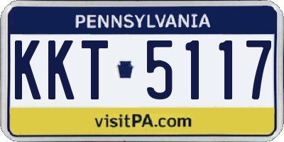 PA license plate KKT5117