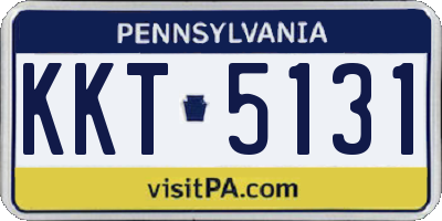 PA license plate KKT5131