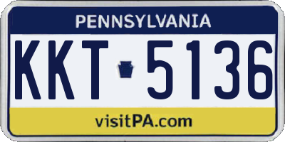 PA license plate KKT5136