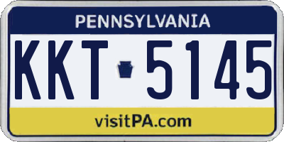 PA license plate KKT5145
