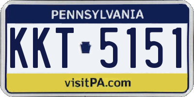 PA license plate KKT5151