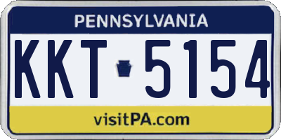 PA license plate KKT5154