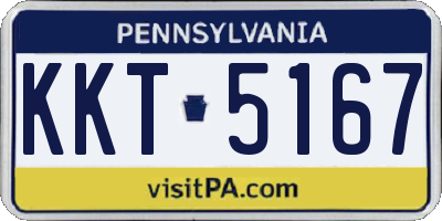 PA license plate KKT5167