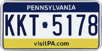 PA license plate KKT5178
