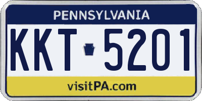 PA license plate KKT5201