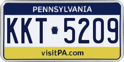PA license plate KKT5209