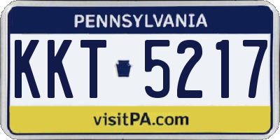 PA license plate KKT5217