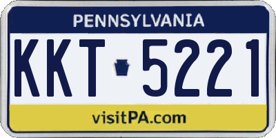 PA license plate KKT5221