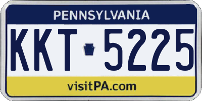 PA license plate KKT5225