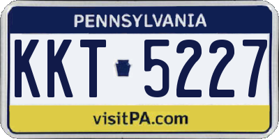 PA license plate KKT5227