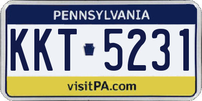 PA license plate KKT5231