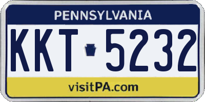 PA license plate KKT5232