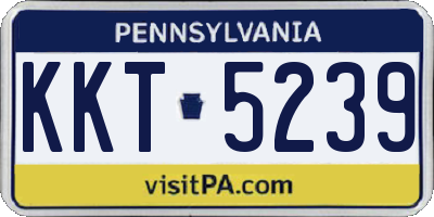 PA license plate KKT5239