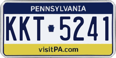 PA license plate KKT5241