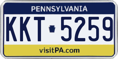 PA license plate KKT5259