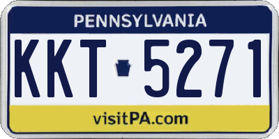 PA license plate KKT5271