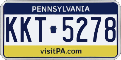 PA license plate KKT5278