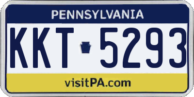 PA license plate KKT5293