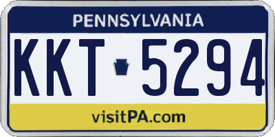 PA license plate KKT5294