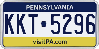 PA license plate KKT5296