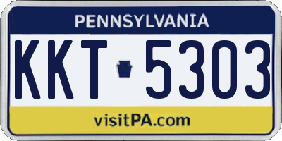 PA license plate KKT5303