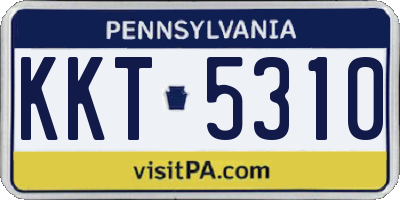 PA license plate KKT5310