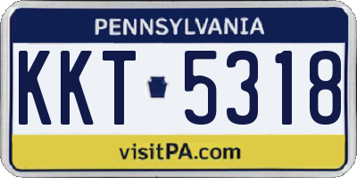 PA license plate KKT5318