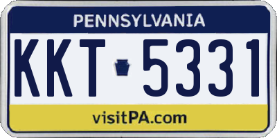PA license plate KKT5331