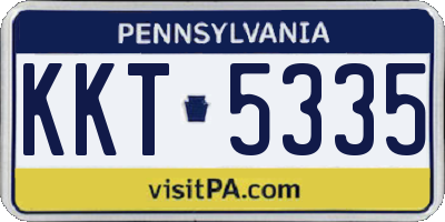 PA license plate KKT5335
