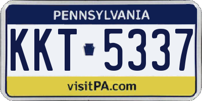 PA license plate KKT5337