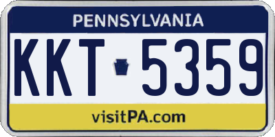 PA license plate KKT5359
