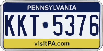 PA license plate KKT5376