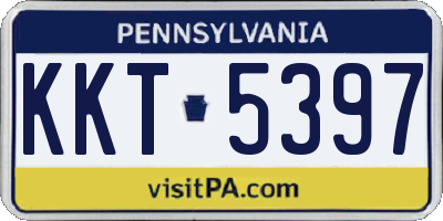 PA license plate KKT5397