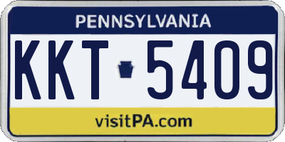 PA license plate KKT5409