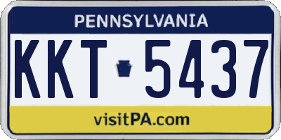 PA license plate KKT5437