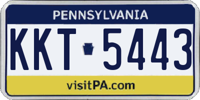 PA license plate KKT5443