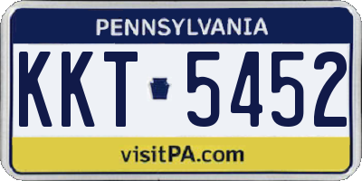 PA license plate KKT5452
