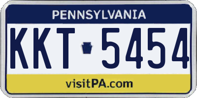 PA license plate KKT5454